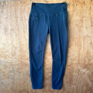 Spanx Solace High Waist Skinny Jean Leggings Side Zip Pull on Jegging